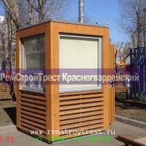 Пост охраны размер 1,6х1,6м бруски лиственницы изготовление, в Москве