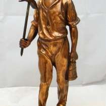 Скульптура фигурка оловянная Горняк Шахтер (W392), в Москве