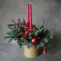 Новогодние композиции из нобилиса, в Москве