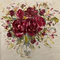 Картина маслом Цветы мастихином, в Москве
