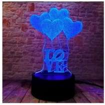 Светильник 3D с сердечками, романтичный ночник, в розницу и, в Москве