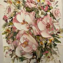 Картина маслом Цветы Мастихином, в Москве