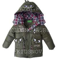Куртка зимняя детская на мальчика с аппликациями совы "Сова", в Москве