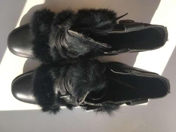 Ботинки сапоги новые размер 43 зима кожа мужские чёрные мех в Москве фото 12