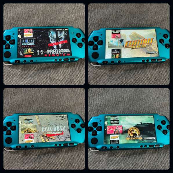 Sony PSP 3008 прошитая + 40 игр бирюзовая в Екатеринбурге
