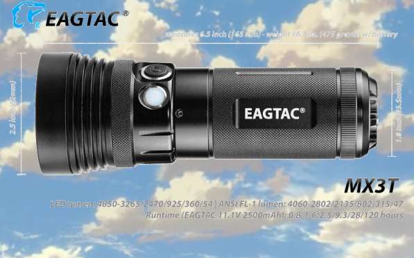 EagleTac Фонарь поисковый EagleTac MX3T — 4060 люмен