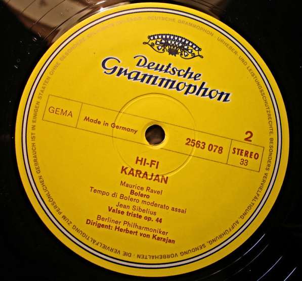 Пластинка виниловая Hifi Karajan в Санкт-Петербурге фото 3