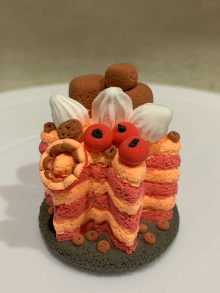 Пирожное из воздушного пластилина Покрытое лаком в Казани фото 12