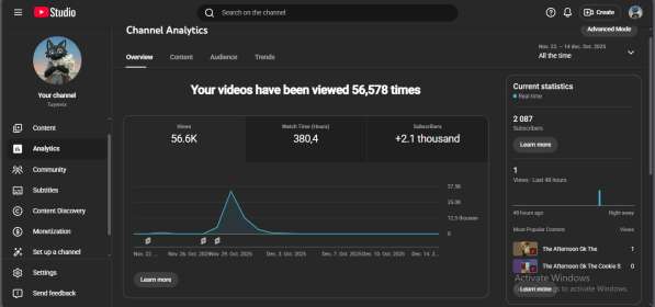 YouTube channel for start