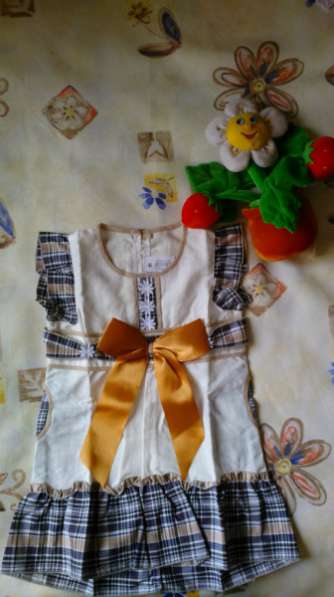 Платье с оранжевым бантом Ивановский текстиль