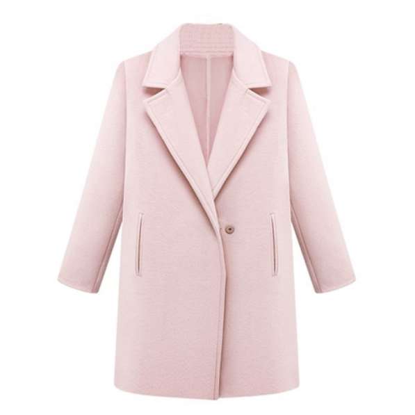 Пальто женское нежно-розового цвета