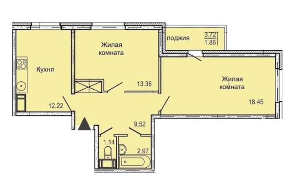 2-комнатная квартира 60 м² в Санкт-Петербурге