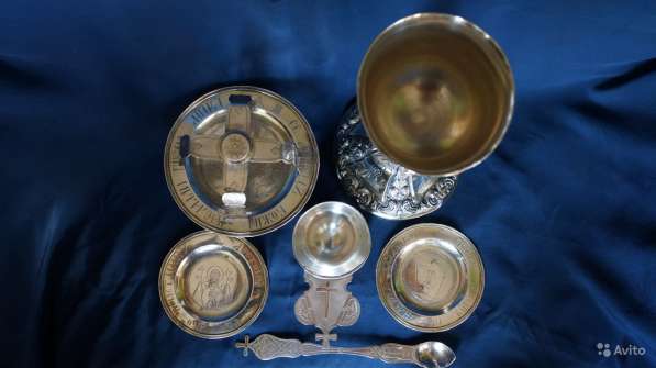 Старинный Евхаристический набор из 7 предметов. Серебро,XIXв в Санкт-Петербурге фото 10