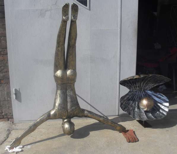Ныряльщик за жемчугом, скульптурная композиция в Краснодаре фото 5