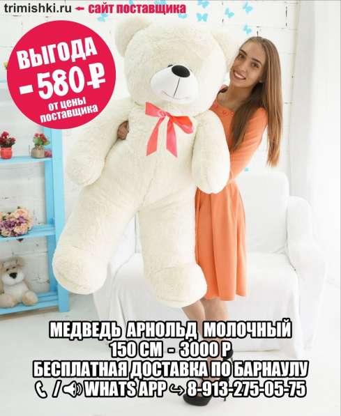 Плюшевые медведи / мишки в Барнауле, доставка в Барнауле фото 24