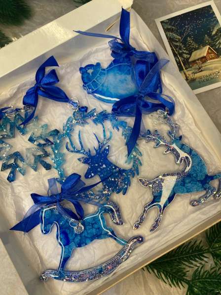 Ёлочные игрушки из эпоксидной смолы