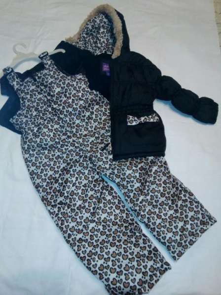 Комплект (комбинезон + куртка) Леопардик в сердечках цвет в