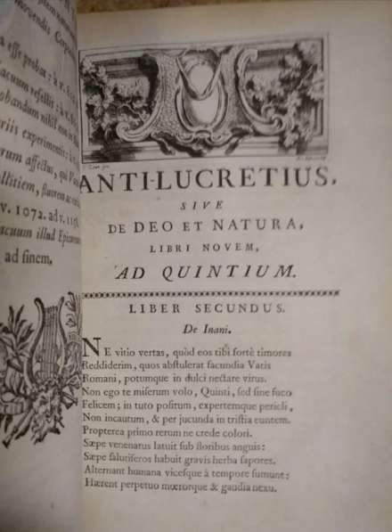 Книга Anti-Lucretius, sive de Deo et Natura 1747 в Лесной фото 5