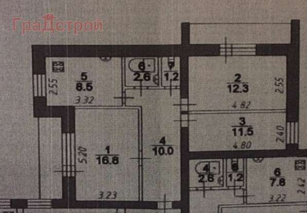 Продам трехкомнатную квартиру в Вологда.Жилая площадь 62,90 кв.м.Этаж 4.Есть Балкон. в Вологде фото 14