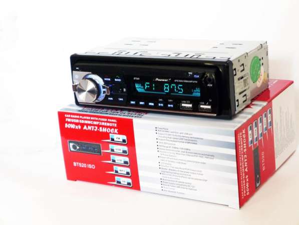 Автомагнитола Pioneer BT520 ISO - MP3, FM, 2xUSB, SD, AUX в 