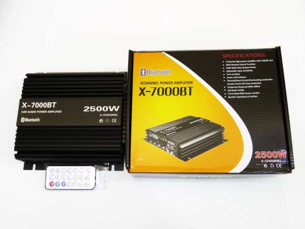 Усилитель X-7000BT - Bluetooth, USB,FM,MP3! 2500W 4х канальн в 