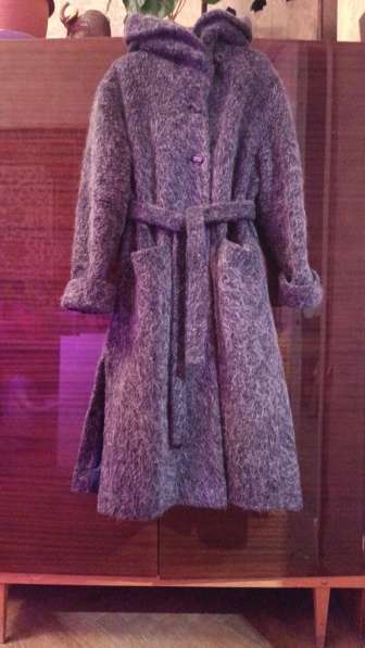 Пальто, мохер-шерсть, фасон халат, размер 48-50