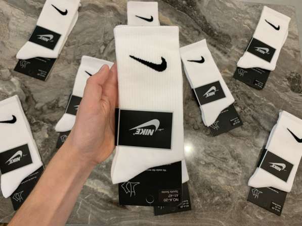 Носки Nike белые высокие