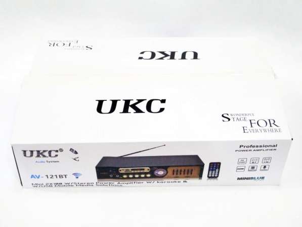 Усилитель звука UKC AV-121BT Bluetooth USB + караоке в фото 7