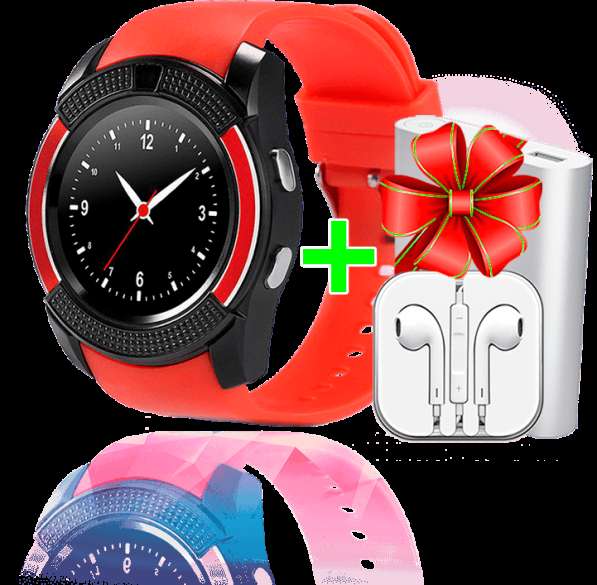 Smart Watch V8 + Power Bank и наушники в подарок