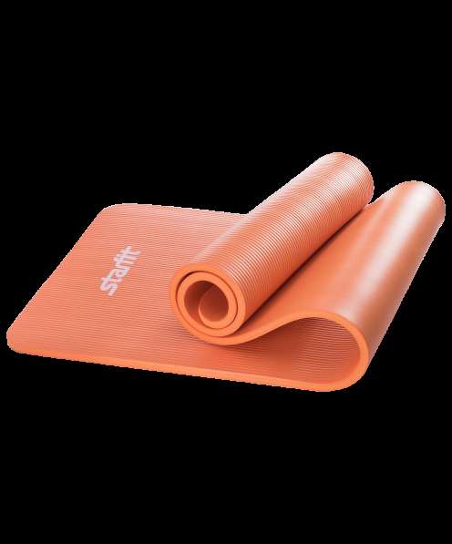 Коврик для йоги FM-301 NBR 183x58x1,5 см, оранжевый в Сочи фото 3