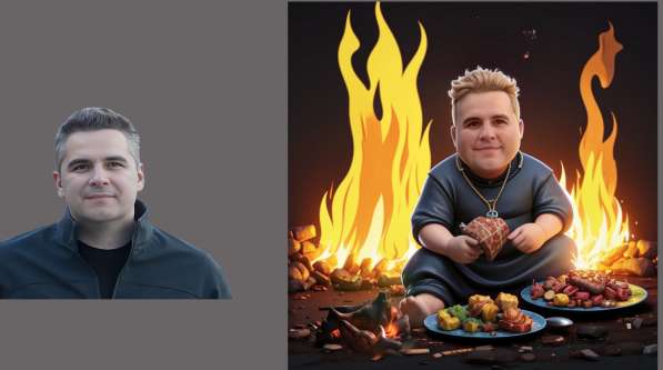 Шарж портрет по фото в Москве фото 9