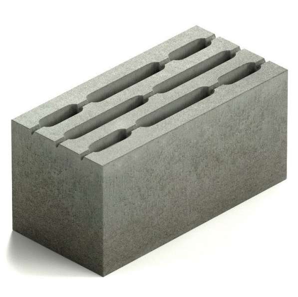Блок бетонный 8-ми щелевой 390х190х190