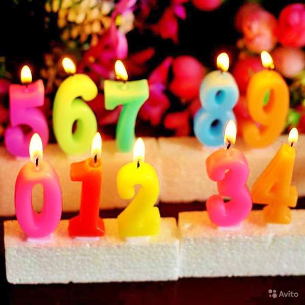 Свеча цифра на праздничный торт
