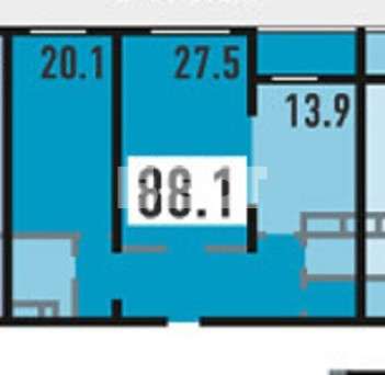 Продам двухкомнатную квартиру в Москве. Жилая площадь 88,10 кв.м. Дом монолитный. Есть балкон. в Москве