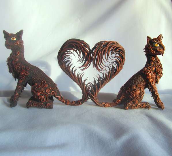Кошки из полимерной глины в Сургуте фото 5