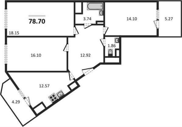 Продам трехкомнатную квартиру в Волгоград.Жилая площадь 78,70 кв.м.Этаж 7.