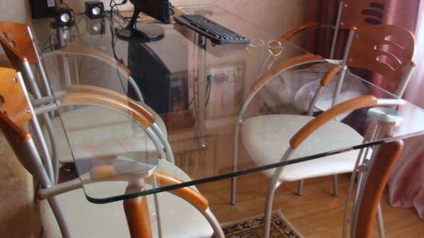 Продам стол со стеклянной столешницей и стулья в Томске фото 4