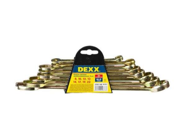 Набор комбинированных ключей DEXX 27017-H8