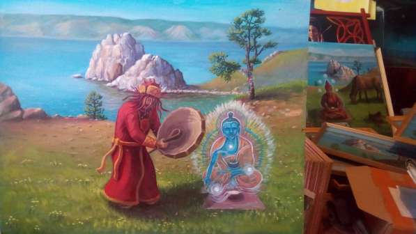 Картина Байкал Бурхан бубны Шаман в Улан-Удэ