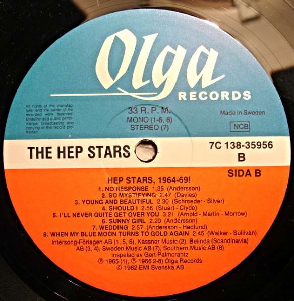 Пластинка виниловая The Hep Stars ‎– Hep Stars, 1964-69! в Санкт-Петербурге фото 8
