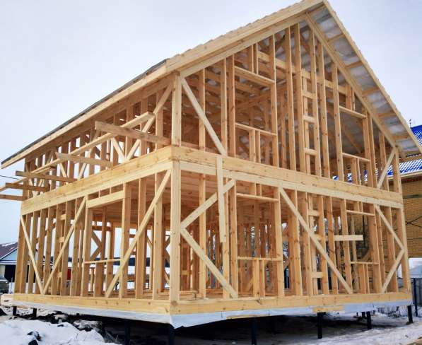 Каркасный двухэтажный дом 98м2 от 650т. рублей!!! в Москве фото 7