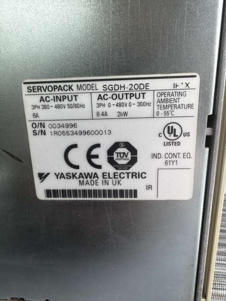 Сервопривод Yaskawa sgdh-20DE 400V Ver. 33841 в Долгопрудном фото 3