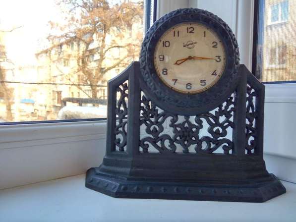 Часы художественное чугунное литьё, СССР в фото 11