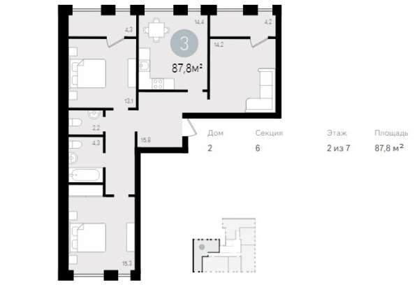 ПРОДАМ 3-КОМНАТНУЮ КВАРТИРУ в Екатеринбурге фото 7