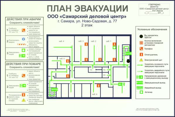 Планы эвакуации в Новосибирске