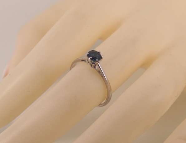Золотое кольцо с синим не гретым Сапфиром в Москве фото 3