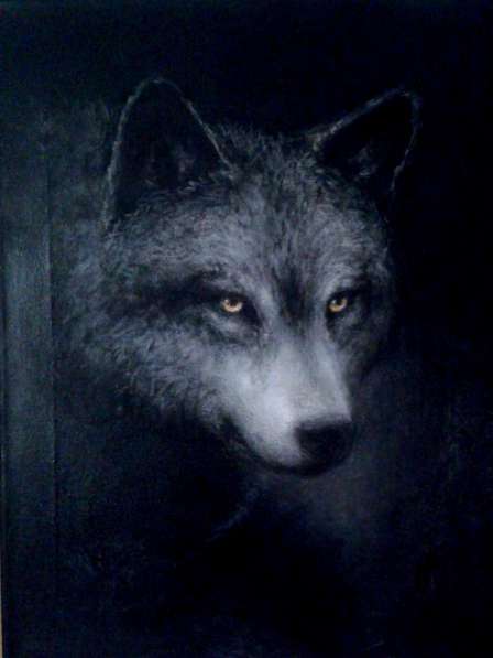 Картина "Волк" на холсте 30х40