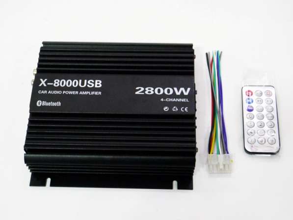 Усилитель X-8000USB Bluetooth, USB,FM,MP3! 2800W 4х канальны в фото 4