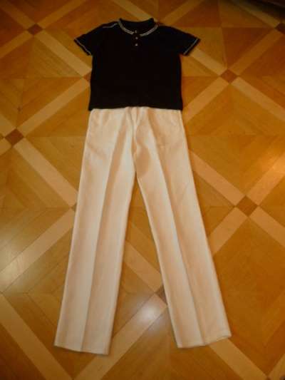 Белые льняные брюки Zara man, Испания в Москве фото 4