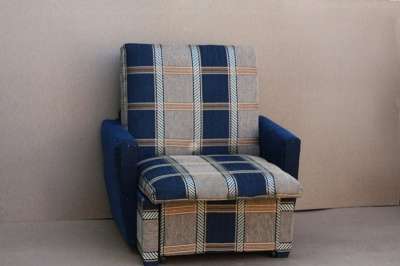 Кресло-кровать Синяя клетка шенилл 70